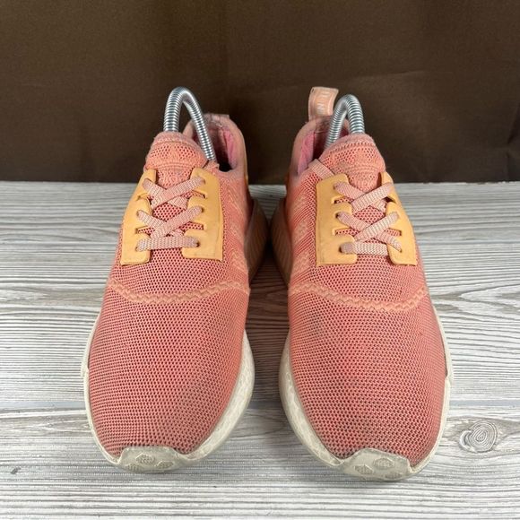 Adidas NMD Women’s Pink Peach Shoes Sneaker Size 6.5 - Picture 3 of 10